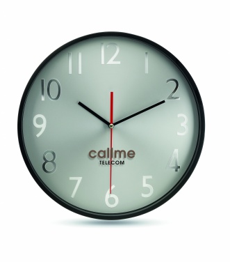 Logo trade corporate gifts picture of: Wall clock w silver background